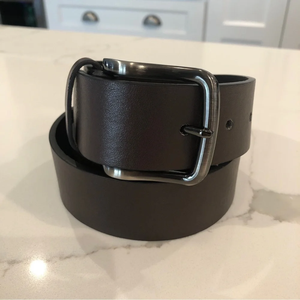 Beverly Hill Polo Club NEW Brown Faux Leather Dress Casual Jeans Belt SIZE 34
